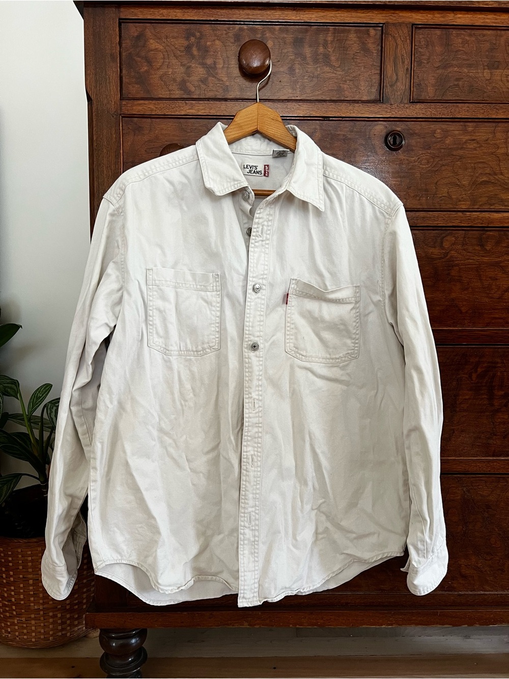 Levi's Men's White Lightweight Shirt Jacket